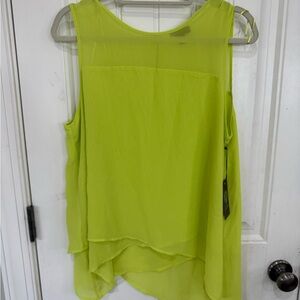 Vince Camuto Vibrant lime green Layered Tank Top NWT